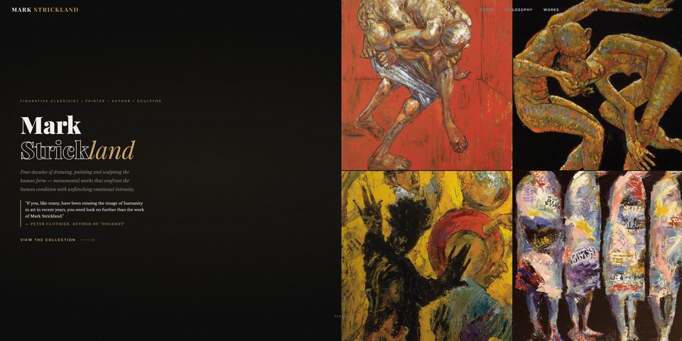 Mark Strickland artist portfolio site